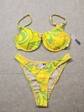 Forplay 2 Piece Bikini Set Size Large #B